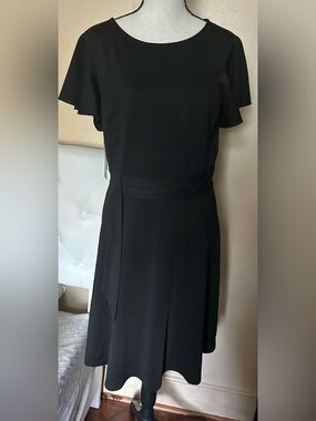 Black  Short Sleeve Dress OWIN Womens 2026 Elegant Ruffle Party Cocktail Dress